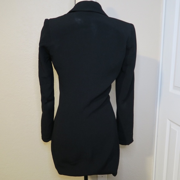 Reformation Button Down Blazer Dress Black Classic - Picture 6 of 11